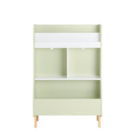 SoBuy Libreria per bambini con vani portaoggetti e una scatola Scaffale per giocattoli Scaffale per bambini Organizzatore di giocattoli Verde 60x36x89 cm KMB90-GR