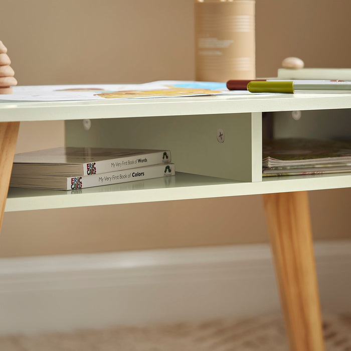 Tavolo Per Bambini Con 2 Sedie Set Mobili Per Bambini Tavolo Da Dipingere Per Bambini Verde KMB92-GR