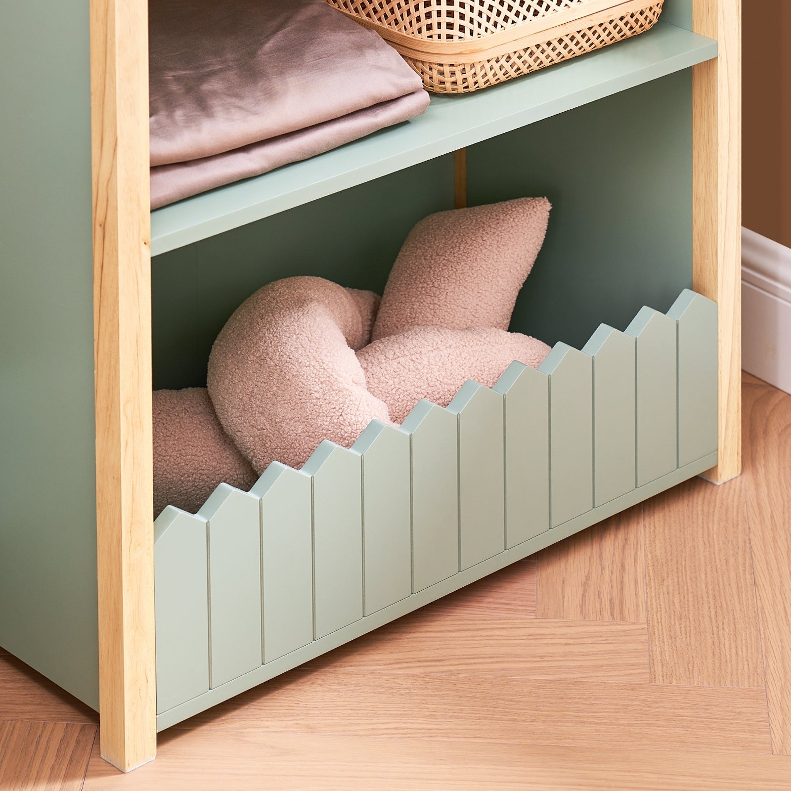 Libreria per bambini con 3 ripiani Scaffale per giocattoli Scaffale per bambini Organizzatore di giocattoli portaoggetti Verde 70x35x100cm KMB97-GR