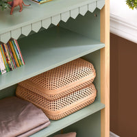 Libreria per bambini con 3 ripiani Scaffale per giocattoli Scaffale per bambini Organizzatore di giocattoli portaoggetti Verde 70x35x100cm KMB97-GR