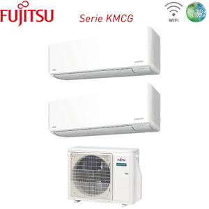 Climatizzatore Condizionatore Fujitsu Dual Split Inverter serie KM AIRSTAGE 7+9 con AOEG14KBCA2 R-32 Wi-Fi Integrato 7000+9000