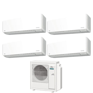 Climatizzatore Condizionatore Fujitsu Quadri Split Inverter serie KM AIRSTAGE 7+9+9+14 con AOEG30KBTA4 R-32 Wi-Fi Integrato 7000+9000+9000+14000