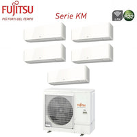 Climatizzatore Condizionatore Fujitsu Penta Split Inverter serie KM AIRSTAGE 9+9+12+12+12 con AOEG36KBTA5 R-32 Wi-Fi Integrato 9000+9000+12000+12000+12000