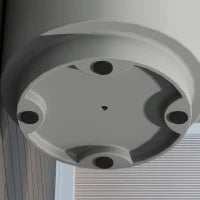 Tavolino Multiuso con Secchiello Ghiaccio e Coperchio, in Cemento e Acciaio Inox, Ø37.5x43.5 cm, Grigio Chiaro