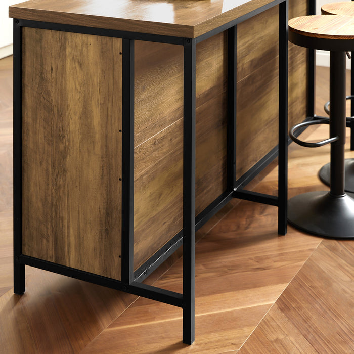 Isola cucina Mobile da cucina autoportante Credenza Tavolo da bar design industriale 170x60x89cm KNL01-F