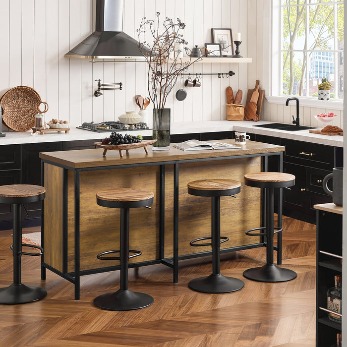 Isola cucina Mobile da cucina autoportante Credenza Tavolo da bar design industriale 170x60x89cm KNL01-F