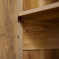 Carrello cucina,Credenza, Penisola cucina con ruote Stile vintage marrone, KNL02-PF