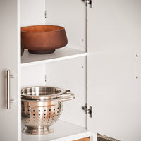 Isola cucina Mobile da cucina autoportante Credenza Tavolo da bar design industriale Bianco 170x60x89cm KNL09-WN