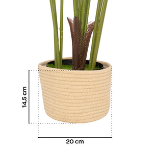 Kentia 210 - Pianta Artificiale Decorativa Tropicale Kentia H210 cm per Interno Esterno con Vaso Beige