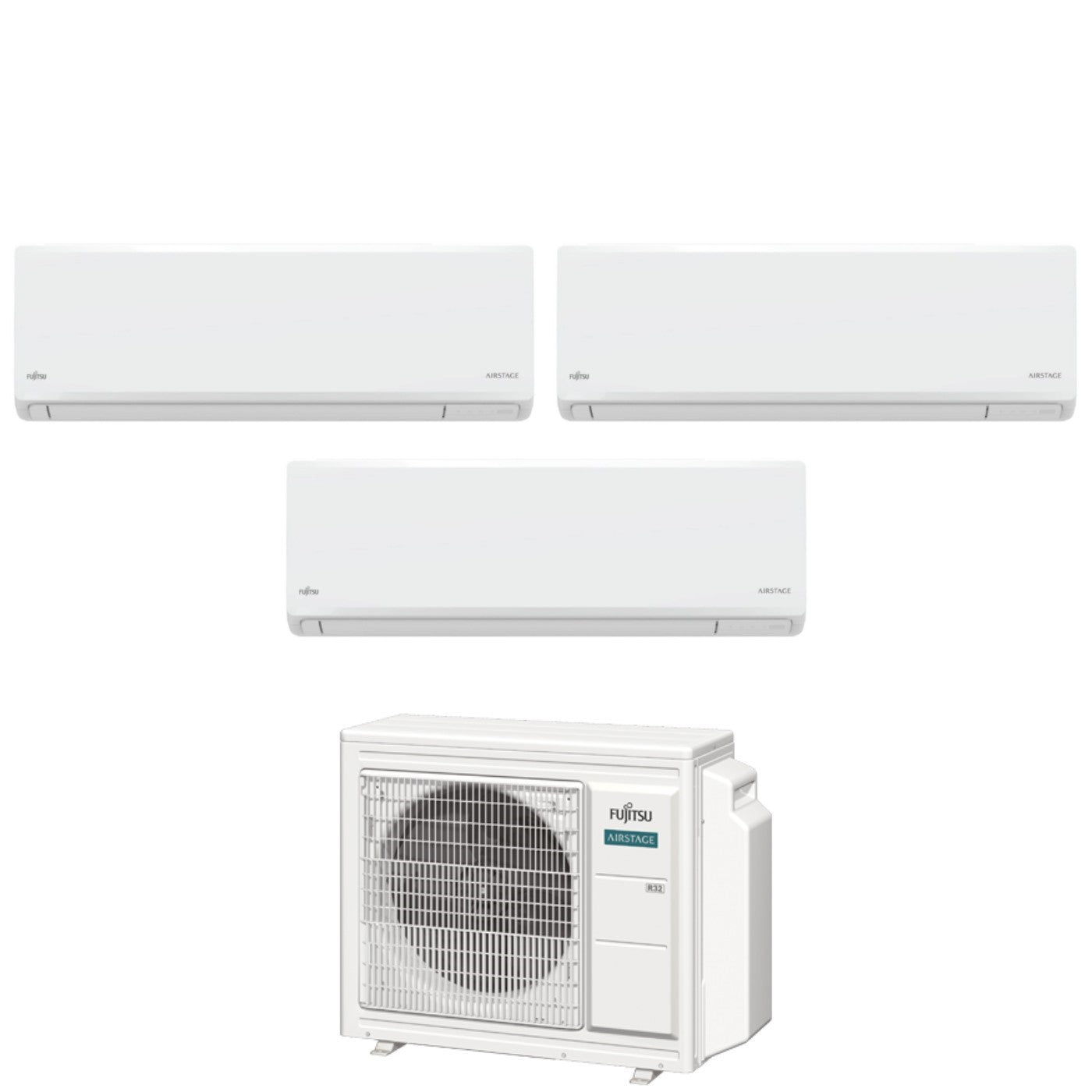Condizionatore Fujitsu Trial Split Inverter KN AIRSTAGE 9+12+12 con AOEG24KBCA3 R-32 Wi-Fi Integrato