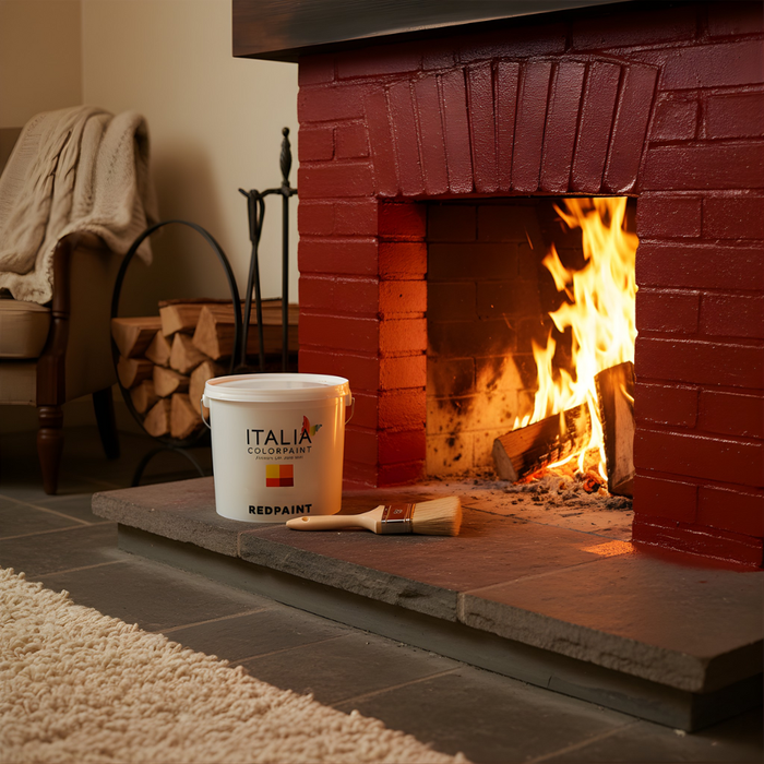 Redpaint idropittura acrilica per caminetti superlavabile e resistente