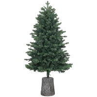 Albero di Natale Artificiale 150 cm Realistico con 994 Rami e Base in Resina, Verde