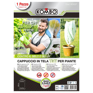 Telo cappuccio in TNT, Misure 2,5x0,7 m , 17gr/m
