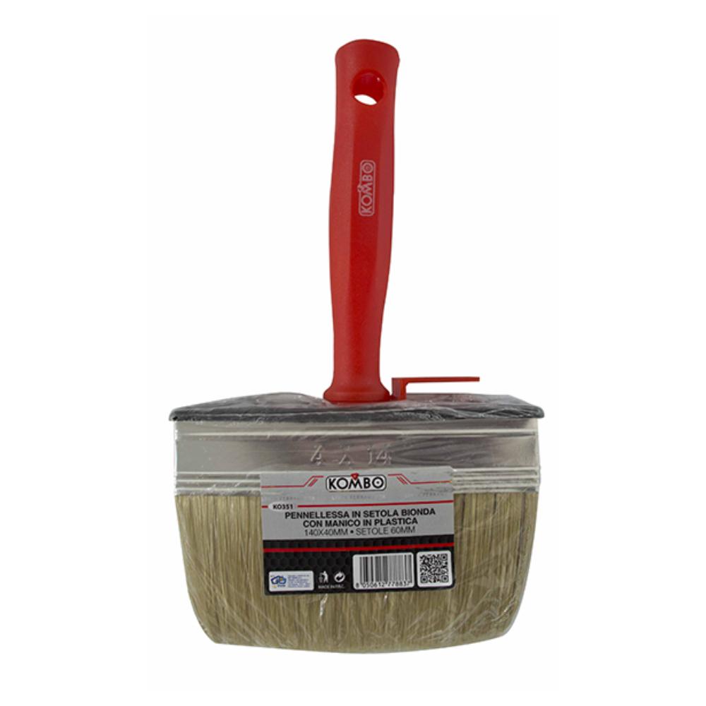 Pennellessa con Manico in Plastica Mix Setole Sintetiche + Naturali 140*40mm