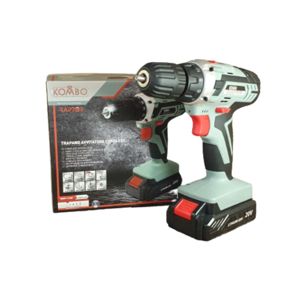 Trapano Avvitatore con Batteria 20volt/1300MAh + Guanti Omaggio