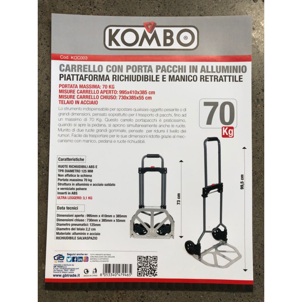 Carrello ultraleggero salvaspazio