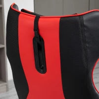 Sedia da Gaming, Sedia Ergonomica per Computer con Funzione Basculante, Sedia Girevole, Regolabile in Altezza, Acciaio, 67 x 75 x 106-112cm, Nero e Rosso