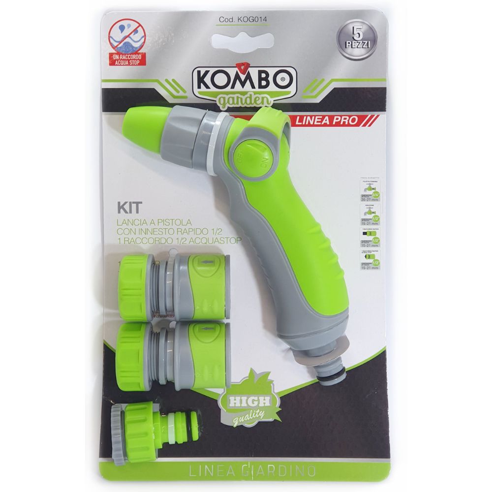 SET IRRIGAZIONE KOMBO GARDEN PRO 5 PZ COMPOSTO DA 1 LANCIA SOFTOUCH