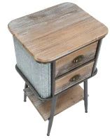 Comodino 2 Cassetti Bronxs Cm 43,5X36,5X72,5