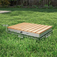Doccia da Giardino Portatile con Altezza Fino a 4 m e Getti d'Acqua Regolabili, 70x55 cm, Legno