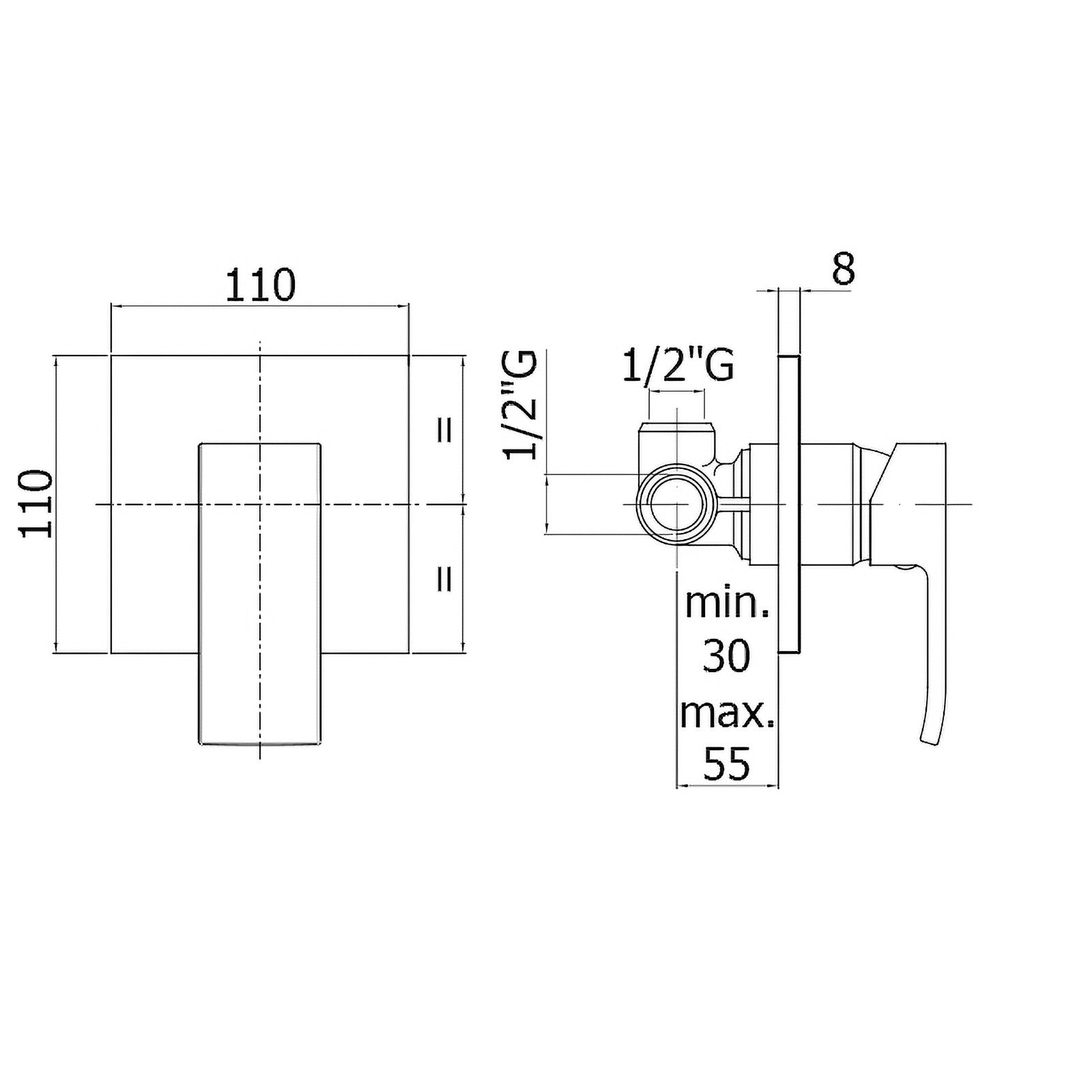 Paffoni - Miscelatore incasso doccia Elle senza deviatore cromato