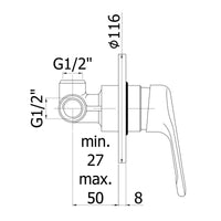 Paffoni - Miscelatore incasso doccia Nettuno senza deviatore cromato