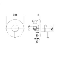 Paffoni - Miscelatore incasso doccia Stick senza deviatore cromato
