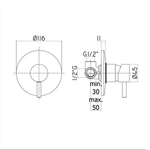 Paffoni - Miscelatore incasso doccia Stick senza deviatore cromato
