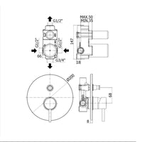 Paffoni - Miscelatore incasso doccia Stick con deviatore cromato