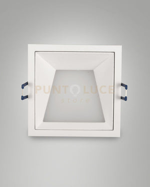 KRIS FARETTO INCASSO QUADRATO ASIMMETRICO BIANCO 3000K 930LM 8W DIMMERABILE