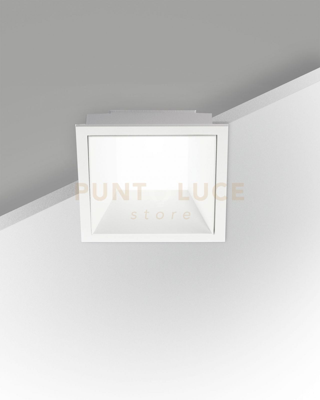 KRIS FARETTO INCASSO QUADRATO BIANCO 3000K 930LM 8W DIMMERABILE