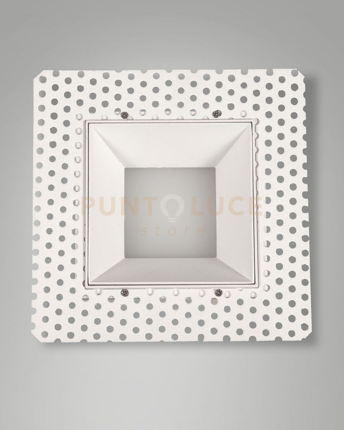 KRIS INCASSO QUADRATO A RASO BIANCO 2700K 890LM 8W DIMMERABILE