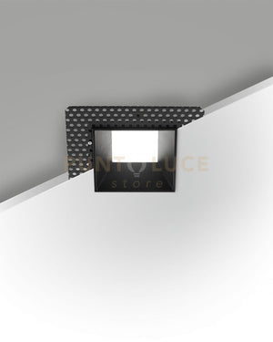 KRIS INCASSO QUADRATO A RASO NERO 2700K 890LM 8W DIMMERABILE