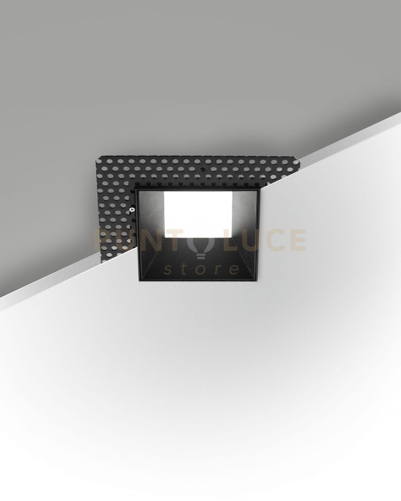 KRIS INCASSO QUADRATO A RASO NERO 4000K 950LM 8W DIMMERABILE