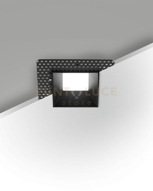 KRIS INCASSO QUADRATO A RASO NERO 4000K 950LM 8W DIMMERABILE