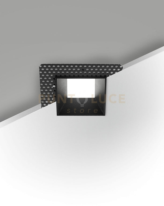 KRIS INCASSO QUADRATO A RASO NERO 4000K 950LM 8W DIMMERABILE