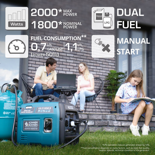 Generatore inverter GPL/benzina KS 2100iG S