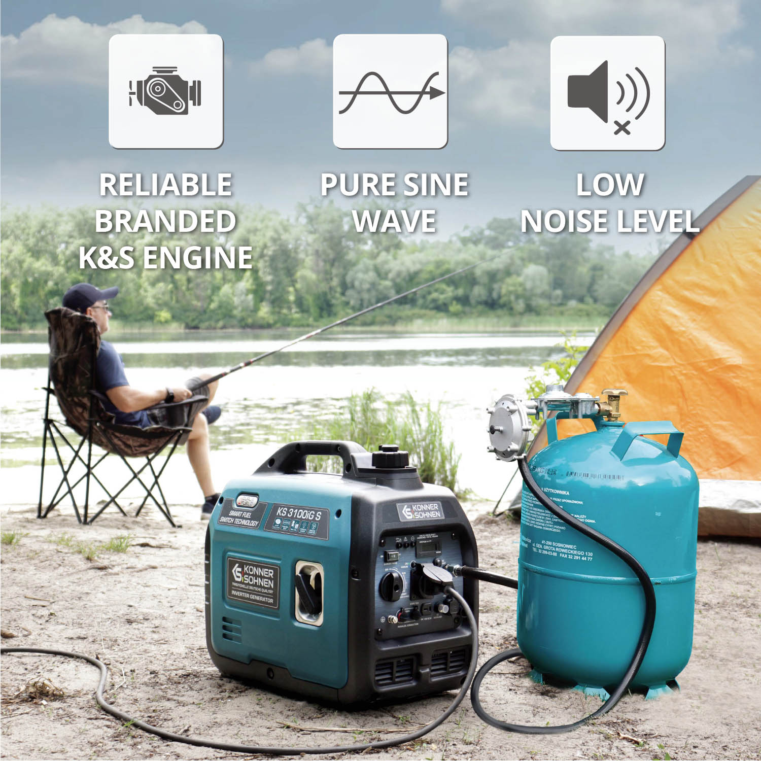 Generatore inverter GPL/benzina KS 3100iG S