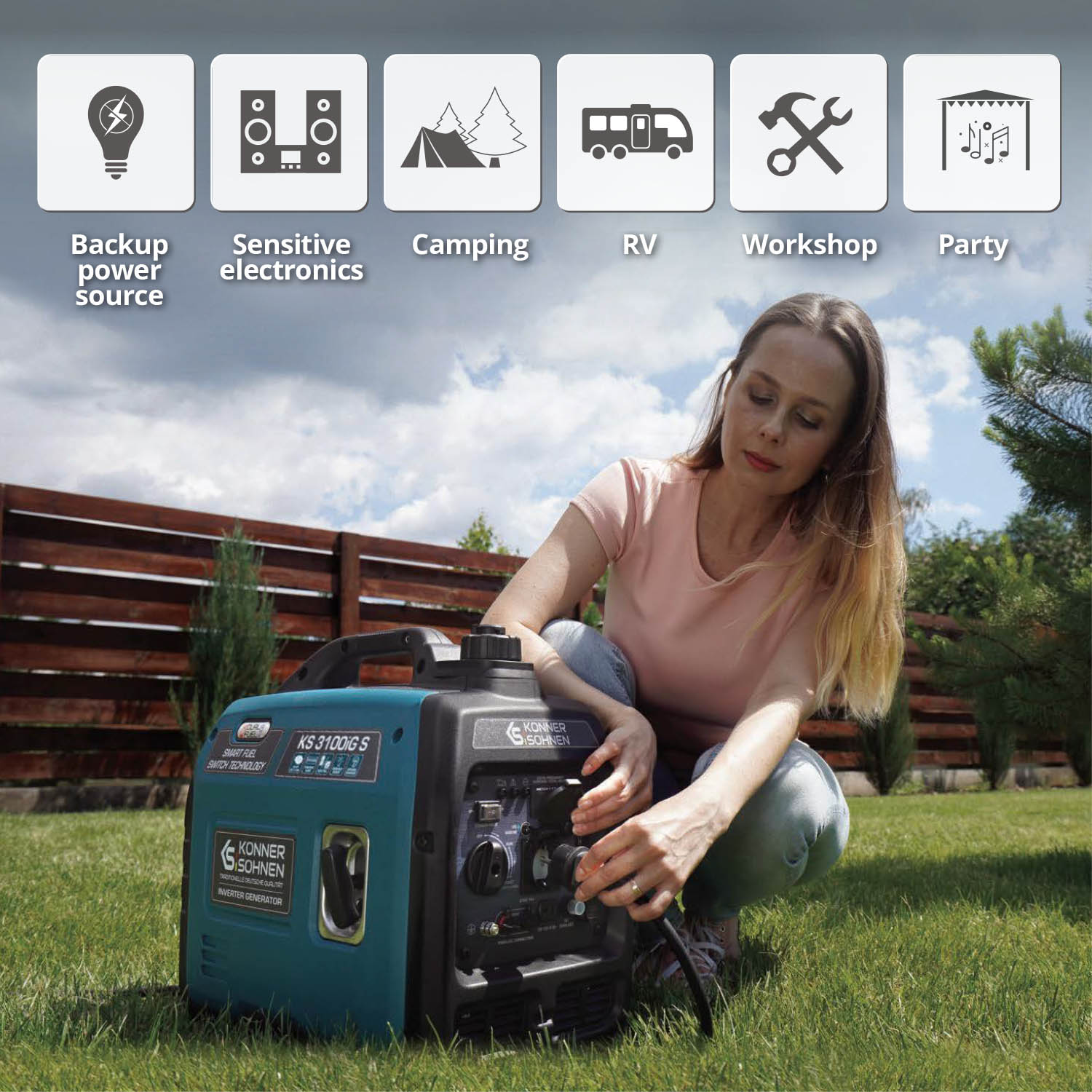 Generatore inverter GPL/benzina KS 3100iG S
