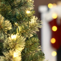 Albero di Natale Piccolo Alto 60 cm con 35 Luci LED Bianche, 68 Rami Folti e Ignifughi, Verde