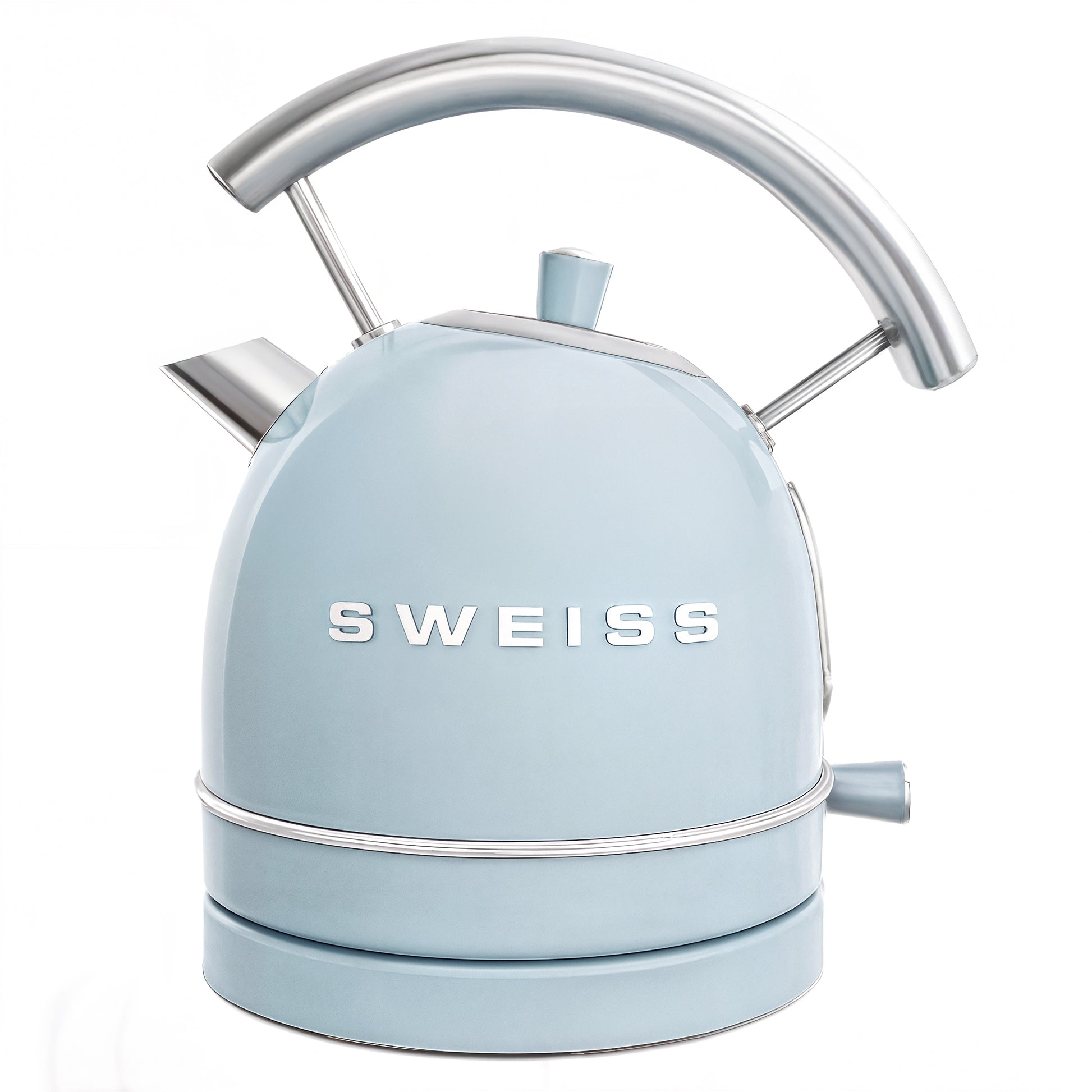Bollitore vintage SWEISS KTL6 1,8L con base girevole a 360°C, 2200W, azzurro