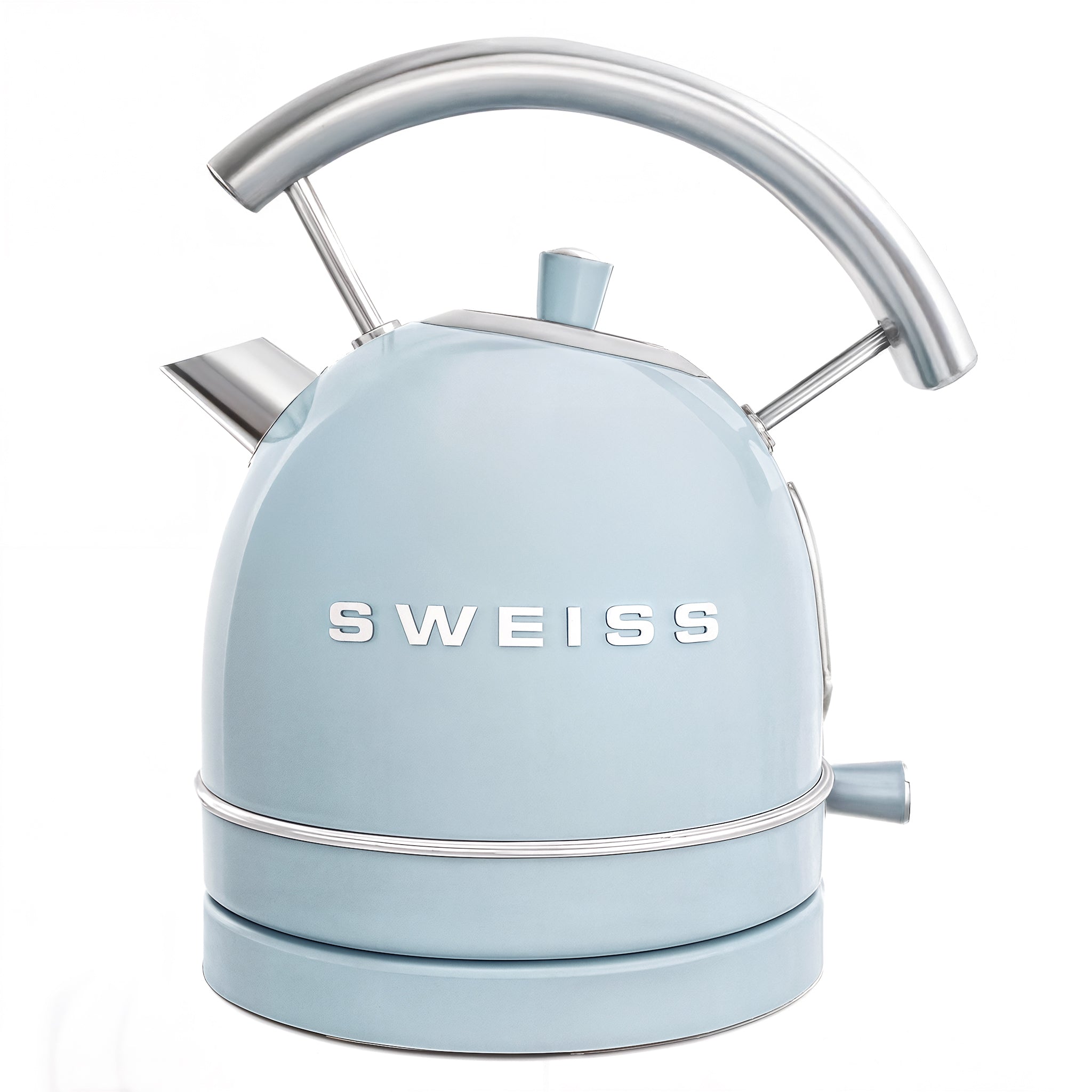Bollitore vintage SWEISS KTL6 1,8L con base girevole a 360°C, 2200W, azzurro