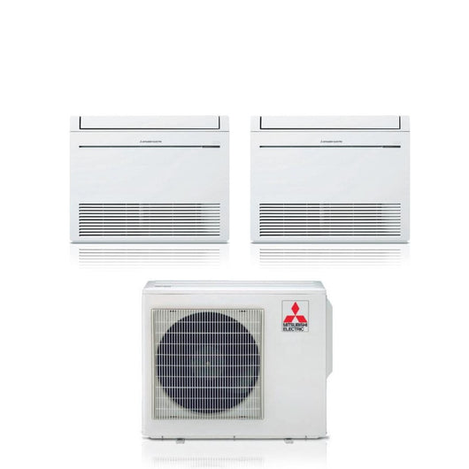 Climatizzatore Condizionatore Mitsubishi Electric Pavimento Dual Split Inverter serie MFZ-KT 9+12 con MXZ-3F54VF R-32 Wi-Fi Optional con Telecomando Incluso 9000+12000