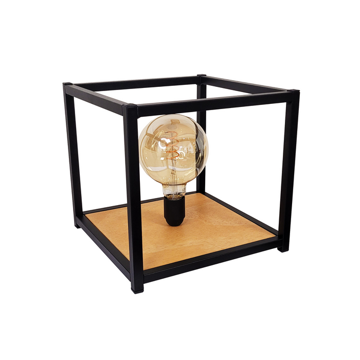 Lampada stile industrial da tavolo Kubica cm 29x29x26 h