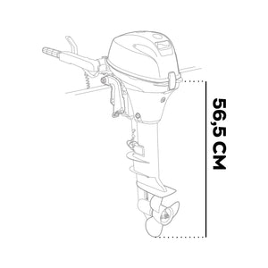 Kundan - Motore Marino Fuoribordo a Benzina 4 Tempi 246cc 9.9 Hp Gambo Lungo per Gommoni Barche da Pesca