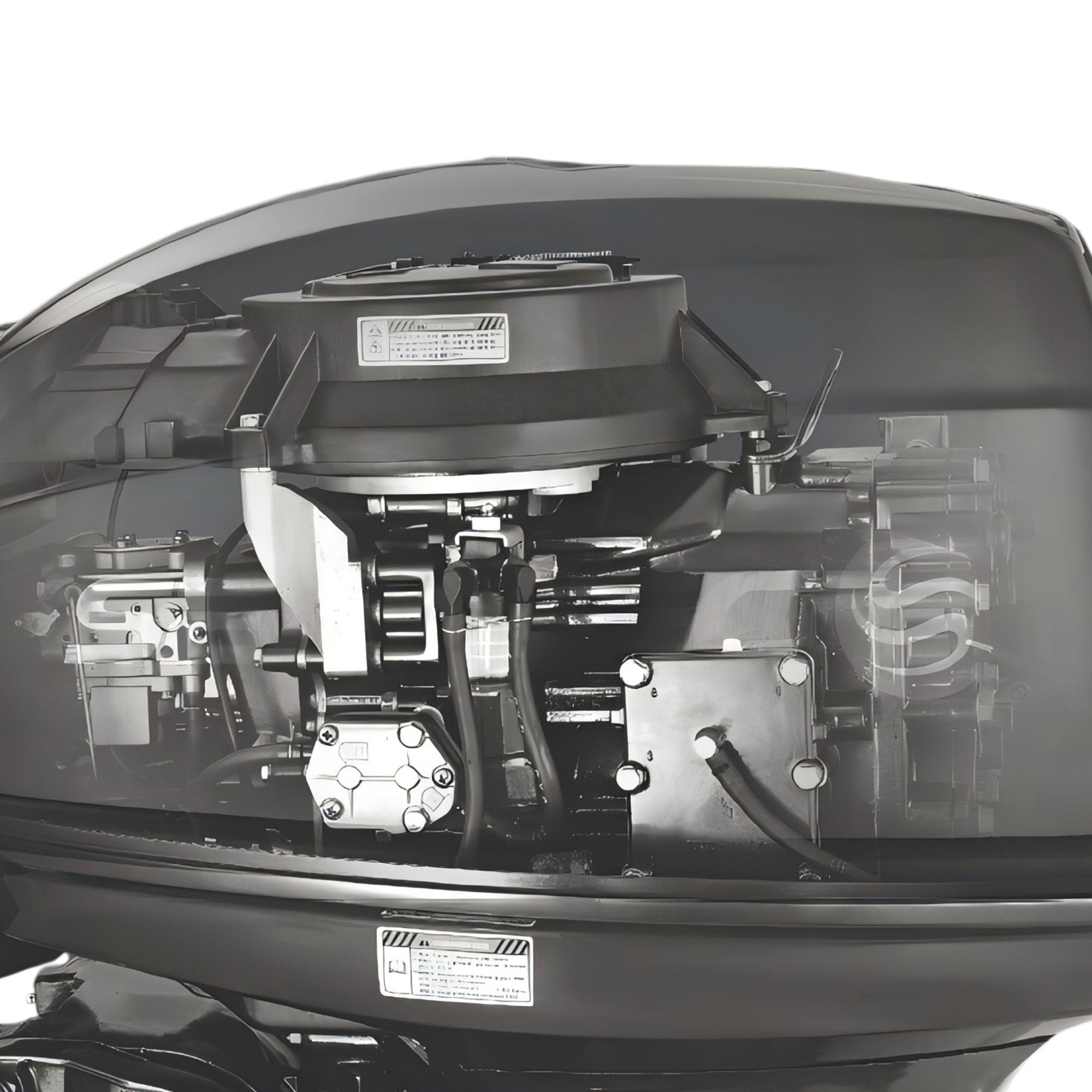 Kundan - Motore Marino Fuoribordo a Benzina 4 Tempi 246cc 9.9 Hp Gambo Lungo per Gommoni Barche da Pesca