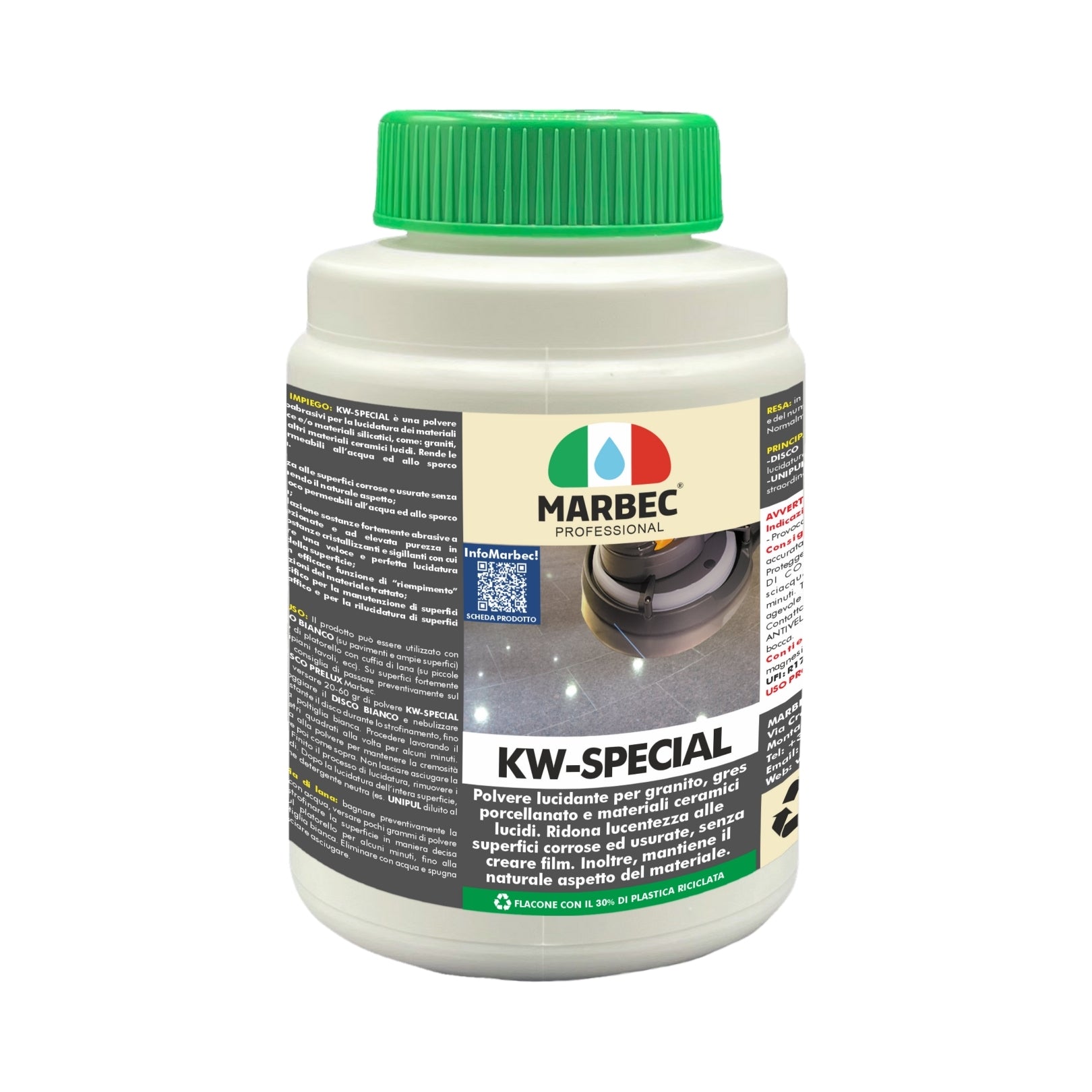 Lucidante in polvere per gres porcellanato e granito KW-SPECIAL   800GR