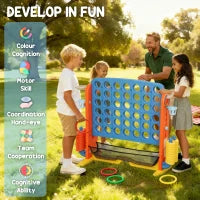 Set giochi 4-in-1, con altezza regolabile e diversi accessori, in plastica, Multicolore