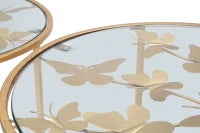 Tavolinetti Glam Butterfly Coppia Cm Ø 43X60-38X55