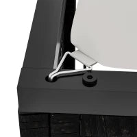 Gazebo Pergola da Giardino 3x3m con Tenda Scorrevole, Struttura in Metallo e Rattan PE, Nero